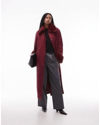Collusion - Trenchcoat Met Lange Pasvorm En Rand Van Imitatiebont - Lyst