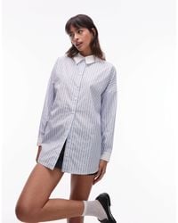ASOS - – oversize-hemd mit kontrast-kragen und -manschetten - Lyst