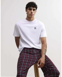 River Island - Cotton Check Trousers Loungewear Set - Lyst