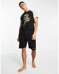 Ed Hardy - – schlaf-set mit t-shirt und shorts aus jersey - Lyst