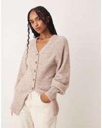 ASOS - – longline-strickjacke aus flauschigem garn - Lyst