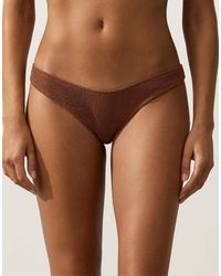 Oysho - U-Cut Crinkle Brazilian Bikini Briefs - Lyst