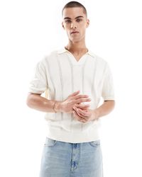 Bershka - Polo en maille - Lyst