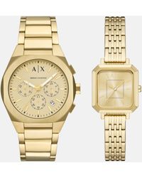 ARMANI EXCHANGE - – chrono sync – herren-quarzuhr aus em edelstahl - Lyst