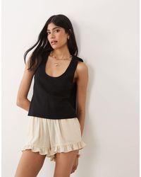 ASOS - Crinkle Frill Hem Shorts - Lyst