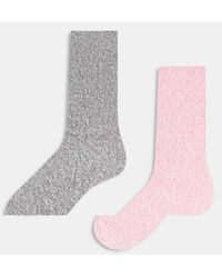 Brave Soul - Set Van 2 Paar Pluizige Sokken - Lyst