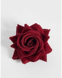 ASOS - Fabric Rose Corsage Brooch - Lyst