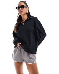 ASOS - Funnel Neck Half Zip Sweatshirt - Lyst