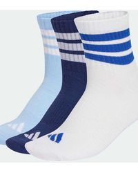 adidas Originals - Set Van 3 Paar Halfhoge Sportsokken Met 3-Stripes - Lyst