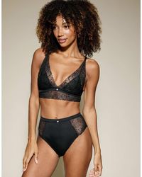 KBX - Louisa Ribbed Longline Triangle Bra - Lyst