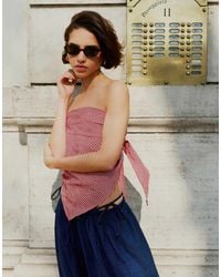 Pull&Bear - – ovale sonnenbrille aus kunstharz - Lyst