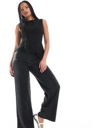 ONLY - Soft Texture Loose Fit Trousers - Lyst
