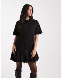 Miss Selfridge - Poplin Drop Waist Mini Dress - Lyst