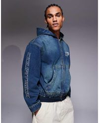 Courtside - Oversized Hooded Denim Jacket - Lyst