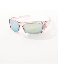 ASOS - Racer Sunglasses With Mirrored Blue Lens - Lyst