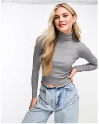 Pull&Bear - Long Sleeve Knitted Polo Neck - Lyst