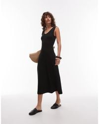 ARKET - Compact Rib Knit Sleeveless Midi Dress - Lyst
