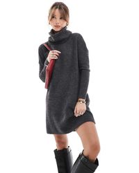ONLY - Gebreide Trui-Jurk Met Col - Lyst