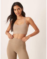 adidas Originals - Adidas Training All Me Rib Light Support Sports Bra - Lyst