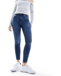 ONLY - Skinny Jeans Met Hoge Taille En Enkellengte - Lyst