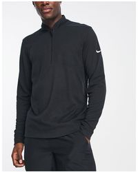 Nike - Sudadera negra con media cremallera dri-fit - Lyst