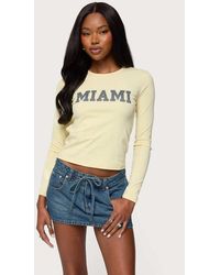Edikted - Miami Girl Long Sleeve T Shirt - Lyst