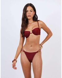 SIMMI - Halter Bikini Top With Bead Detail - Lyst