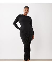 Forever New - Slinky High Neck Draped Maxi Dress - Lyst