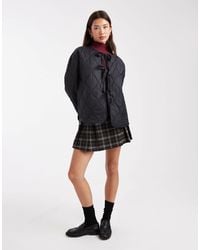 Vero Moda - Tie Front Quilted Jacket - Lyst