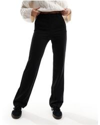 Vero Moda - Straight Leg Jersey Trousers With Belt Loops - Lyst