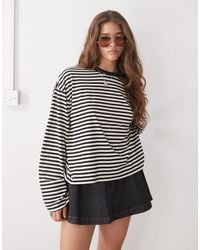 Lioness - Bloom Cotton Blend Long Sleeve Crew Neck Boxy T-shirt - Lyst