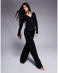 ASOS - – gerippte hose mit weitem bein - Lyst