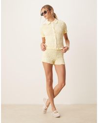 ASOS - Shirred Detail Micro Short Co-ord - Lyst