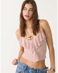 Stradivarius - – trägertop aus tüll - Lyst