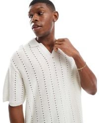 Jack & Jones - Gehaakte Polo Met Split - Lyst