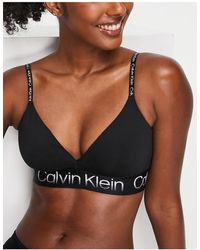 Calvin Klein - Sport-bh Met Logobies - Lyst