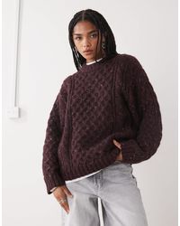 Monki - – grob gestrickter oversize-pullover - Lyst