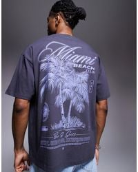 ASOS - Oversized T-Shirt With Palm Tree Graphic - Lyst