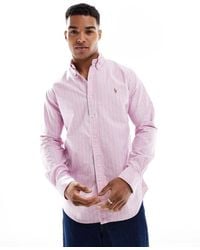 Polo Ralph Lauren - Camicia Oxford Custom Fit A Righe Con Logo - Lyst