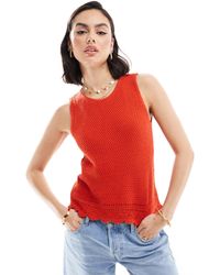 Jdy - Knitted Tank Top With Back Tie Detail - Lyst