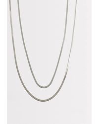 ASOS - Pack Of 2 Long Snake Chain Necklaces - Lyst