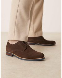 Dune - Stanley Suede Brogues Shoe - Lyst