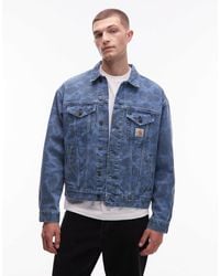 Carhartt - – duck helston – jeansjacke mit military-muster - Lyst