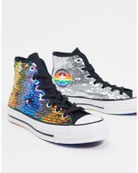 converse chuck 70 metallic rainbow high top