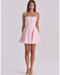 House Of Cb - Dolly Cotton Flared Mini Sundress - Lyst