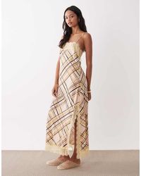 ASOS - Cami Maxi Slip Dress With Lace Trims - Lyst