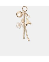 Stradivarius - Eiffel Tower And Macarons Charm Keyring - Lyst