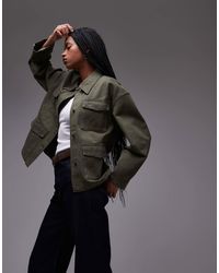 ARKET - Denim Jacket With Patch Pockets And Cinch Back - Lyst