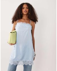 Jdy - Satin Cami Top With Lace Trim - Lyst
