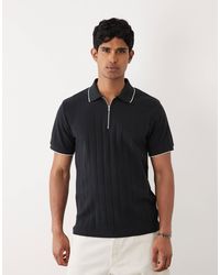 ASOS - Regular Fit Polo With Zip - Lyst